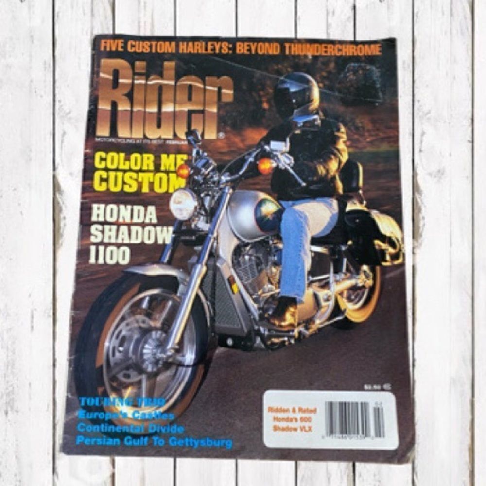 Rider Magazine February 1992- Honda Shadow 1100, Arlen Ness-Flair With Function